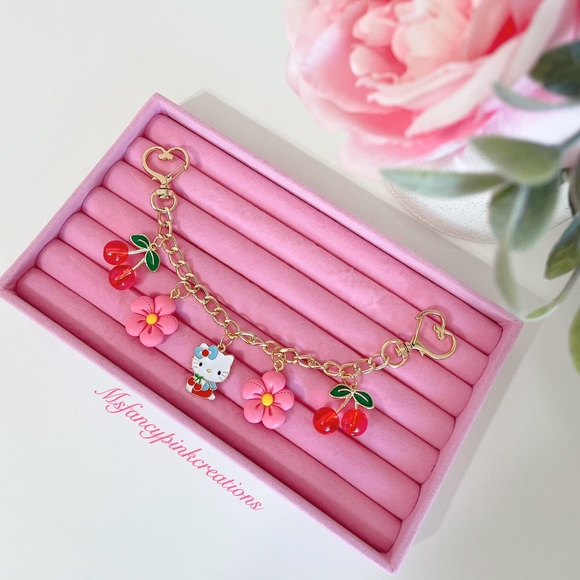 Handmade Cherry Hello Kitty Purse Chain - Picture 2 of 2